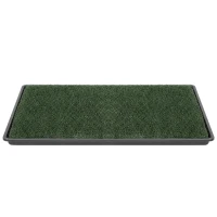 PawHut Dog Toilet Tray, Dog Grass Pee Pad with Artificial Grass Mat, Drainage System for Puppy Training 88x56.5cm(m-1)