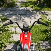 AIYAPLAY Moto Elettrica per Bambini 12V BMW R18, Batteria al Litio, 3-8 Anni, Rotelle Rimovibili, Faro, Musica, Rossa(m-8)