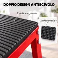 SPORTNOW Set Box Pliometrici Trapezoidali Antiscivolo, 30.5-61 cm, Rosso(m-6)
