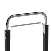 HOMCOM Diable Pliable 2 en 1 Extensible 220KG Pliage Plat Chariot Plateforme Acier Poignée Réglable Roues 360° 112x41x92cm Noir(m-13)