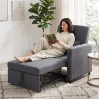 HOMCOM Poltrona Letto 3 in 1 Estraibile con Schienale Regolabile(m-2)