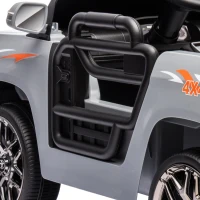 AIYAPLAY Carro Elétrico para Crianças Toyota Land Cruiser 12V com Faróis Buzina Arranque Lento e Música MP3 107x65x55,5 cm Cinza(m-14)