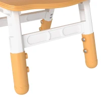 AIYAPLAY 2 PCS Kids Desk Chairs, 3 Level Height Adjustable Children's Chairs with Backrest for 1.5-8 Years, Max Load 50KG, Brown(m-11)