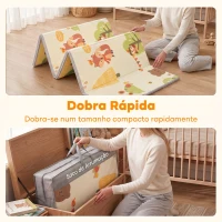 AIYAPLAY Tapete Infantil Dobrável e Reversível 200x180 cm Antiderrapante e Impermeável Design Árvore e Floresta(m-6)