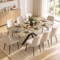 HOMCOM Tavolo da Pranzo Allungabile 4-8 Posti, Rovere(m-8)