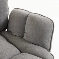 HOMCOM Executive Office Chair Height Adjustable Desk Chair Reclining Flip-up Armrest Footrest, Grey(m-11)
