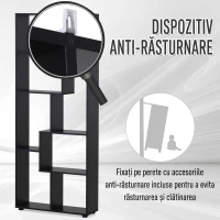HOMCOM Bibliotecă Modernă cu 8 Rafturi din PAL E1, Design pentru Casă și Birou, 70x24x178 cm, Alb(m-6)