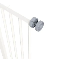 PawHut Pressure Fit Stair Gate Dog Gate w/ Auto Closing Door, Double Locking, Easy Installation, for 74-100cm Openings - White(m-13)