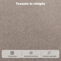 HOMCOM Poltrona Elettrica Alzapersona Reclinabile, Riscaldata, Massaggiante 8 Punti, in Ciniglia, 2 Telecomandi, Beige(m-7)