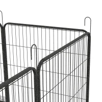 PawHut 12 Panels Heavy Duty Puppy Playpen, for Small Dogs, Indoor and Outdoor Use - Silver(m-11)