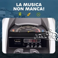 HOMCOM Quad Elettrico per Bambini 3-5 Anni a 12V con Fari e Pedale, Presa USB per Musica, Bianco(m-5)