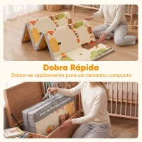 AIYAPLAY Tapete Infantil Dobrável e Reversível 200x150 cm Antiderrapante e Impermeável, Design Árvore e Floresta(m-6)