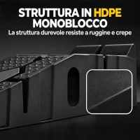 HOMCOM Set da 2 Rampe Auto Antiscivolo Impilabili 4000kg 90x29.5x22.5 cm(m-5)