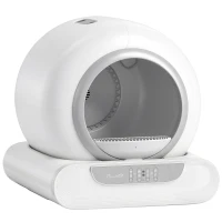 PawHut Self Cleaning Cat Litter Tray, Automatic Cat Litter Tray w/ APP Control, 65L Extra Large Capacity, 9L Waste Bin(m-1)