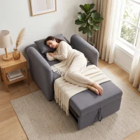 HOMCOM Poltrona Letto 3 in 1 Estraibile con Schienale Regolabile(m-9)