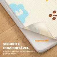 AIYAPLAY Tapete Infantil Dobrável e Reversível 200x180 cm Antiderrapante e Impermeável Design Árvore e Floresta(m-5)