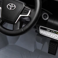 AIYAPLAY Carro Elétrico para Crianças Toyota Land Cruiser 12V com Faróis Buzina Arranque Lento e Música MP3 107x65x55,5 cm Cinza(m-13)