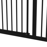 PawHut Metal 74-94cm Wide Adjustable Dog Gate Black(m-11)