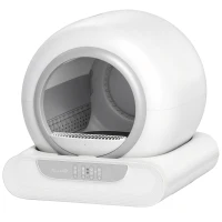 PawHut Self Cleaning Cat Litter Tray, Automatic Cat Litter Tray w/ APP Control, 65L Extra Large Capacity, 9L Waste Bin(m-15)