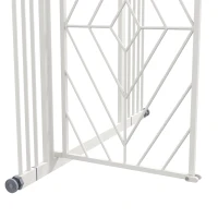PawHut Pressure Fit Stair Gate Dog Gate w/ Auto Closing Door, Double Locking, Easy Installation, for 74-100cm Openings - White(m-10)
