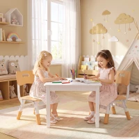 AIYAPLAY 2 PCS Kids Desk Chairs, 3 Level Height Adjustable Children's Chairs with Backrest for 1.5-8 Years, Max Load 50KG, Brown(m-8)
