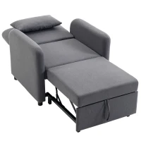 HOMCOM Poltrona Letto 3 in 1 Estraibile con Schienale Regolabile(m-1)