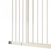 PawHut Pressure Fit Dog Stair Gate No Drilling Safety Gate Auto Close for Doorways, Hallways, 74-94cm Adjustable, 94cm Tall, White(m-13)