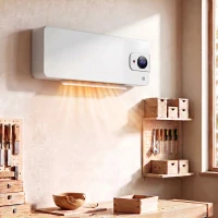 HOMCOM Termoventilatore Ceramico da Parete 2000W Controllo App 3 Modalità, Timer e Telecomando, Bianco(m-9)