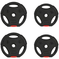 SPORTNOW Weight Plates Set, with Two 5kg and Two 2.5kg weights, Black(m-1)