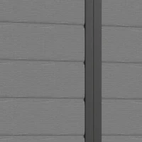 Outsunny 6'x4.5' Garden Storage Shed, Lockable Garden Shed with Double Doors, Window, Vent and Plastic Roof, Dark Grey(m-13)