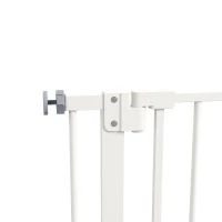 PawHut Adjustable Safety Gate w/ One Extensions, Four Adjustable Screws, White(m-13)