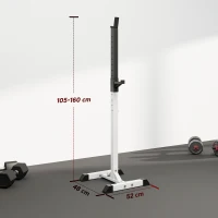 HOMCOM Heavy Duty Weight Bar Barbell Squat Stand Barbell Rack Spotter, for Home, Gym - Black(m-3)