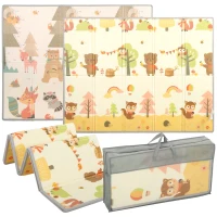 AIYAPLAY Tapete Infantil Dobrável e Reversível 200x150 cm Antiderrapante e Impermeável, Design Árvore e Floresta(m-1)