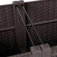 Outsunny Plastic Raised Garden Bed with Legs, Self Watering Elevated Planter Boxes with Drainage Holes and Plugs(m-10)