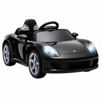 AIYAPLAY Elektryczny samochód dziecięcy Porsche 12 V z akumulatorem litowym, pilotem zdalnego sterowania, 2 silnikami, łagodnym rozruchem, tylnym zawieszeniem(m-1)