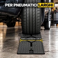 HOMCOM Set da 2 Rampe Auto Antiscivolo Impilabili 4000kg 90x29.5x22.5 cm(m-7)