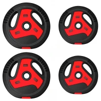 SPORTNOW Dischi Palestra con Maniglie, 20 kg, Foro 2.5cm, Set 4(m-1)