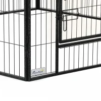 PawHut 12 Panels Heavy Duty Puppy Playpen, for Small Dogs, Indoor and Outdoor Use - Silver(m-13)