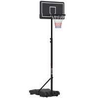 AIYAPLAY Kosz do koszykówki dla dzieci 179–209 cm regulowany mobilny stojak z rolkami tablica 76 x 45 cm napełniany(m-1)