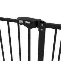 PawHut Adjustable Safety Gate w/ One Extensions, Four Adjustable Screws, Black(m-12)