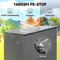Outsunny Garagetent 1,9x1,2 m Waterdichte garagetent met oprolbare ritsdeur ventilatieraam Donkergrijs(m-5)