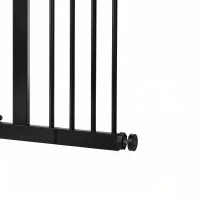 PawHut Adjustable Safety Gate w/ One Extensions, Four Adjustable Screws, Black(m-12)