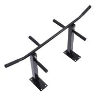 HOMCOM Barra de Elevação de Parede barra Pull-Up de Aço para Treino em Casa Carga Máxima 150 kg 105,5x28x49 cm Preto(m-7)