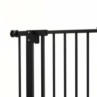PawHut Adjustable Safety Gate w/ One Extensions, Four Adjustable Screws, Black(m-13)