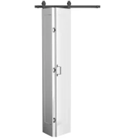 HOMCOM Ușă Glisantă Pliabilă Tip Carte cu Suprafață Vopsibilă, 90x210 cm, Albă(m-11)