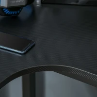 HOMCOM L-Shaped Gaming Desk, Computer Corner Desk, Home Office Workstation with Cable Management, 145 x 81 x 76cm, Black, Left(m-9)