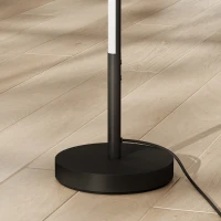 HOMCOM Corner Lamp Set of 2, 1450 lm LED Floor Lamp w/ 3-Level Brightness, Foot Switch, 3000K, Minimalist Corner Light, Black(m-10)
