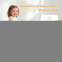 AIYAPLAY Caballito Balancín para Bebés con Sonidos de Cascos y Relinchos Base de Madera Tapizado en Pana 18 a 36 Meses Blanco(m-6)