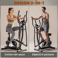 HOMCOM bicicleta magnetica, cu monitor LCD si 8 niveluri(m-4)