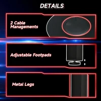 HOMCOM L-Shaped Gaming Desk, Computer Corner Desk, Home Office Workstation with Cable Management, 145 x 81 x 76cm, Black, Left(m-6)